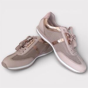 Michael Kors Maggie Trainer Pink Blush Rose Gold Size 8M